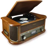 Soundmaster NR546BR Plattenspieler Braun, Holz