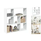 vidaXL Raumteiler-Bücherregal Weiß 102x29x103,5 cm Holzwerkstoff