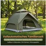 AIMAX Wurfzelt Camping Zelt 3-4 Personen, Pop Up Kuppelzelt, Wasserdicht, 230x230 cm grün