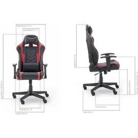 MCA Furniture OK-132-NR Gaming Chair schwarz/rot