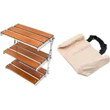 Famanu Campingtafel Tragbar 3-lagig - Outdoor, Faltbar, Picknick, Strand, BBQ