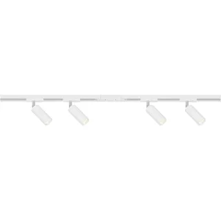 Briloner - Schienensystem Rail Komplettset, 4x LED Spots, Schwenkbar, Lampen, Lichtschienensystem Decke, Strahler Schiene, Deckenlampe, Deckenleuchte, Spotlight, 1,5m, Weiß