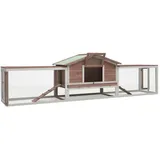 vidaXL Kleintierkäfig Mokka 310 x 70 x 87 cm braun