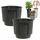 Botle 2X Topfeinsatz Blumeneinsatz Einsatz Rund Topf Schwarz 4 L Ø18,5 cm H 16,5 cm mit Griffen für Prosperplast-Töpfe Höhe H 19 cm und 38 cm -für den Außen und Innenbereich, Hydratationsreg