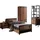 58 aufm Kessel Jugendzimmer-Set Kinderzimmer Set komplett Kameko 8 Massivholz+MDF Schwarz/Cognac, (inkl. Versand, Lieferung bis Verwendungsstelle), Nachtkonsole, Bett, Bettschublade, Kleiderschrank, Regal, Schreibtisch beige|schwarz