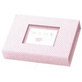 RÖSSLER Papier 14571928001 - Fotobox Baby Girl mit Magnetverschluss, für 13 x 18 cm Bilder, rosa, 1 Stück