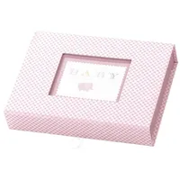 RÖSSLER Papier 14571928001 - Fotobox Baby Girl mit Magnetverschluss, für 13 x 18 cm Bilder, rosa, 1 Stück