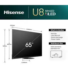 Hisense 65U8NQ 65 Zoll MiniLED ULED 4K TV