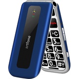 artfone Seniorenhandy ohne Vertrag, Klapphandy Mobiltelefon mit Großen Tasten, 2G GSM Handy für Senioren mit 2,4 Zoll Farbdisplay, Dual SIM, SOS Notruftaste, Taschenlampe, 1000 mAh Akku-Blau