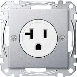 Merten MEG2156-0460 USA-Steckdosen-Einsatz, 20 A, aluminium, System M MEG21560460