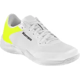 Kempa Hallen-Sport-Schuhe Kourtfly Three W in weiß/fluo gelb | Gr.: 9.5)