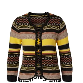 CREATION L Strickjacke in Bunt-Muster 48