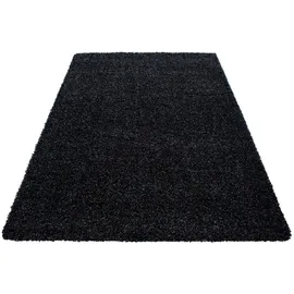 KADIMA DESIGN Hochflorteppich, RHEIN einfarbig, Anthrazit, 300 x 400 cm