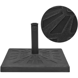 vidaXL Sonnenschirmständer Harz Quadratisch Schwarz 19 kg
