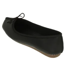 CLARKS Freckle Ice Ballerinas Black Leather 37 1/2