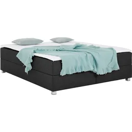 Home Affaire Boxbett HOME AFFAIRE "Alexis", grau (anthrazit), B:180cm L:200cm, Struktur fein (100% Polyester), Komplettbetten, ohne Kopfteil - ideal für Räume mit Dachschrägen; in 4 Breiten