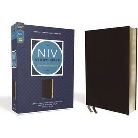 Zondervan NIV Study Bible, Fully Revised Edition, Bonded Leather, Black, Red Letter, Comfort Print: