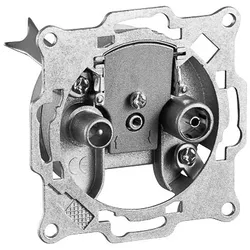 Goobay 2-Loch Antennen-Durchgangsdose, Koaxial, 75 Ohm, Metallisch, 1 Stück(e),