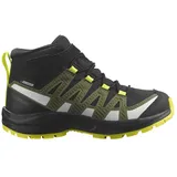 Salomon XA Pro V8 Mid Kinder Black/Deep Lichen Green/Safety Yell 27