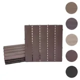 Mendler WPC Bodenfliese HWC-E20 50 x 50 cm Dunkelbraun