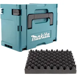 Makita MAKPAC 3 Systemkoffer - mit Universaleinlage für Makita 18 V Akku Geräte Schrauber Sägen Schleifer