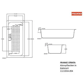 Franke Abtropfbecken edelstahl (112.0334.054)