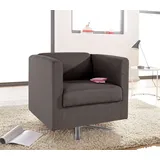 Home Affaire Sessel Bob Polyester 72 x 71 x 75 cm Grau drehbar mit Sternfuß
