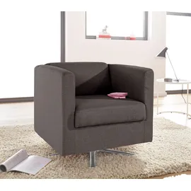 Home Affaire Sessel Bob Polyester 72 x 71 x 75 cm Grau drehbar mit Sternfuß
