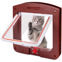 PetSafe Mikrochip Katzenklappe 4 Wege Magnet-Verschluss Katzenklappe Haustierklappe für Katzen & kleine Hunde Selektiver Zugang für Ihre Katze Hält fremde Tiere Draußen Katzen bis 7 kg