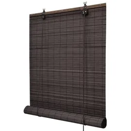 Sol Royal Bambusrollo 60 x 160cm SolDecor B86 - Sichtschutz Fenster Rollo Ohne Bohren - Raffrollo Bambus Inkl Klemmfix Träger - Holzrollo Natur mit Kindersicherheitsclip - Braun