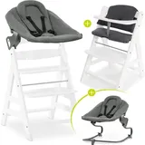 hauck Hauck, Alpha Plus White 4-tlg. Newborn Set - Hochstuhl + 2in1 (Hochstuhl)