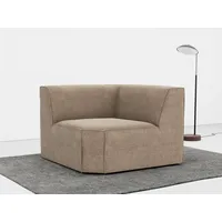 Sofa-Eckelement RAUM.ID "Norvid" Polsterelemente Gr. Struktur weich, Komfortschaum, grau (taupe) modular, wahlweise mit Kaltschaum, Komfortschaum oder Taschenfederkern