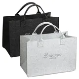 KESPER 2er Set, Taschen in Filzoptik 43x50x25cm