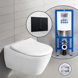 Villeroy & Boch Subway 2.0 Komplett-SET Wand-WC mit neeos Vorwandelement,, 5614R201+16791BM#SET,