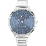 Tommy Hilfiger Analog Quarzuhr für Damen mit Silbernes Edelstahlarmband - 1782496