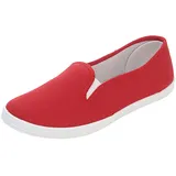 Generisch Stoffschuhe Damen Sommer Leicht, Canvas Slip-On Freizeitschuhe Mit Schlupfdesign Flache Schuhe Bequeme Sommerschuhe Leichte Außensohle Wanderschuhe Atmungsaktive Arbeitsschuhe Fahrschuhe - 40 EU