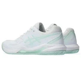 ASICS Damen Gel-Dedicate 8 Clay Sneaker, White/Pale Blue, 40