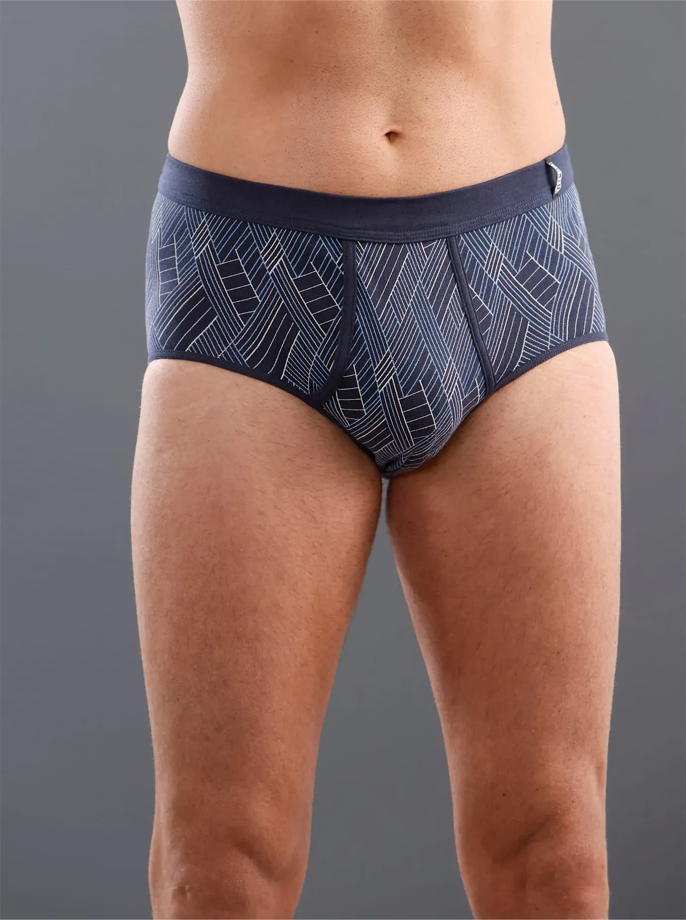 Slip KINGS CLUB, Herren, Gr. 9, 2 Stk., blau (marine, bedruckt), 100% Baumwolle, Unterhosen Slip