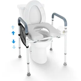 Vevor Toilettensitzerhöhung 49-64 cm 158,76 kg Universal-Toilettenerhöhung für Senioren