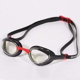 ZONE3 Volare Schwimmbrille, Unisex, Erwachsene, transparente Gläser, Rot/Schwarz, Einheitsgröße