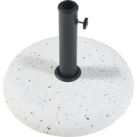 casa.pro Schirmständer Bitritto Beton Ø 45 x 6 cm Weiß