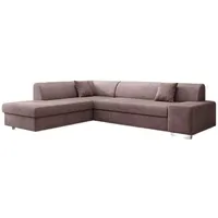 Luxusbetten24 Schlafsofa Designer Sofa Pina, mit Schlaf- und Klappfunktion rosa