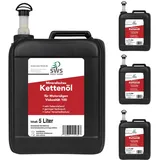 SWS Forst GmbH SUPER-OIL Kettensägenöl 4x5 Liter – Hochwertiges Kettenöl für Motorsäge – Sägekettenöl mit Haftzusatz – Für Kettensäge & Führungsschiene