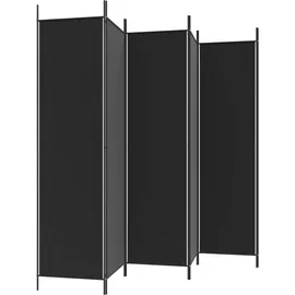 vidaXL Paravent Schwarz 300x200 cm Stoff