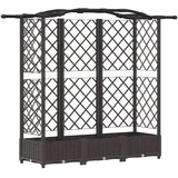 vidaXL Hochbeet mit Rankgitter und Dach 163 x 40 x 126 cm Braun