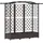 vidaXL Hochbeet mit Rankgitter und Dach 163 x 40 x 126 cm Braun