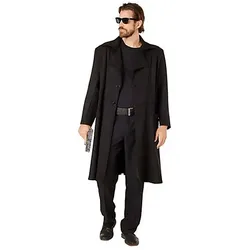 Mantel "Tailliert" unisex, schwarz