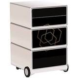 PAPERFLOW easyOffice Classic Chic Rollcontainer weiß, bunt 4 Auszüge 39,0 x 43,6 x 64,2 cm