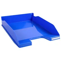 Exacompta 113279D Premium Briefablage Combo Midi DIN A4. Idealer Briefkorb für Ihre Organisation. Robuster und stapelbarer Ablagekorb eisblau glänzend