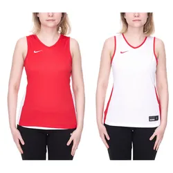 NIKE Team Basketball Reversible Damen Tank-Top mit Dri-FIT-Technologie Trainings-Shirt wendbares Sport-Shirt NT0213-657 Rot/Weiß - XS